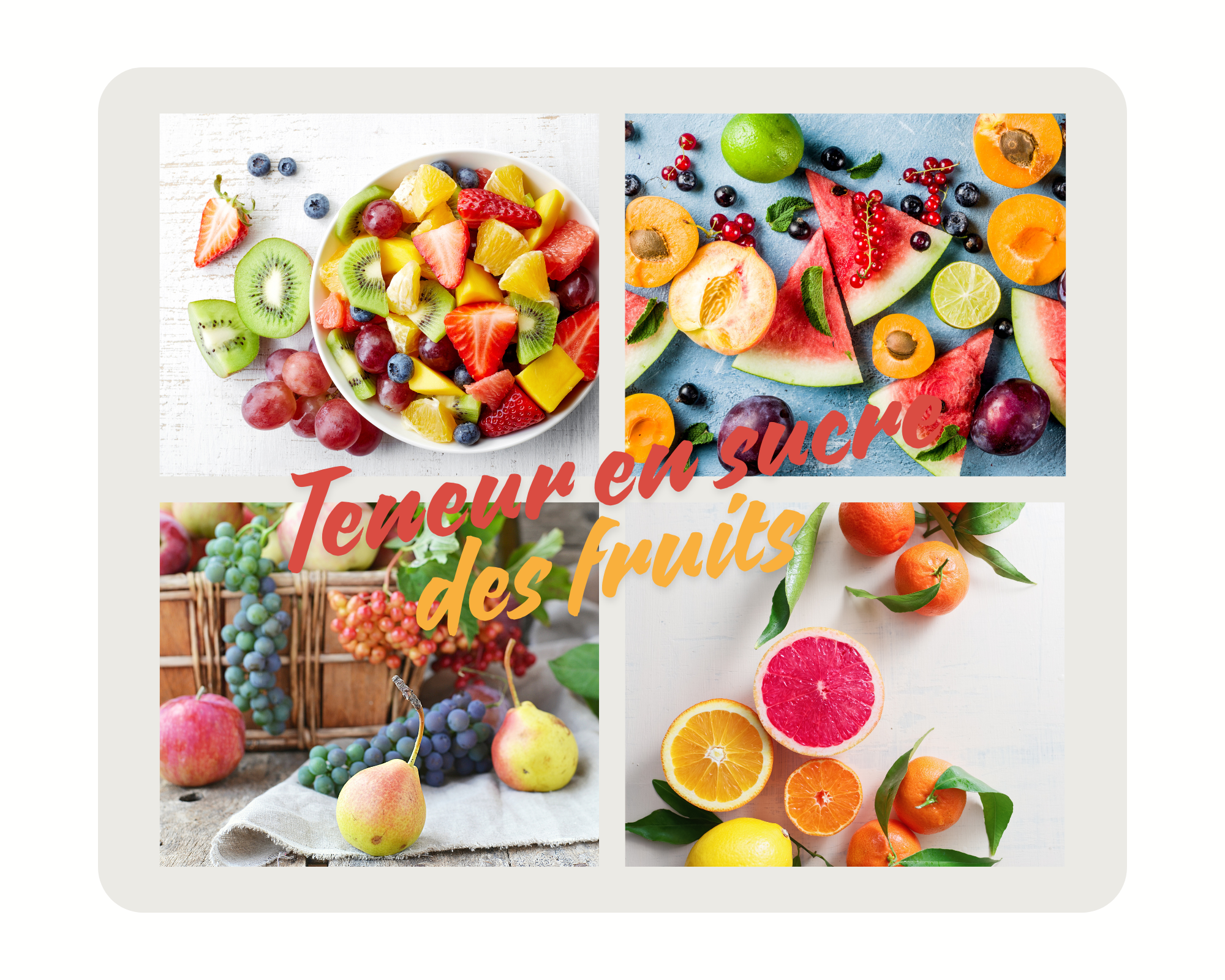 Teneur en sucre des fruits